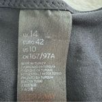 Topshop  Black Plunge Neck One Piece Swimsuit Photo 9