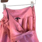 Haute Monde M/L hi low a-line midi pink shine skirt w bow fit n flare Photo 3