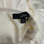 Lulus  White One Shoulder Pleated Midi Dress M Grecian Formal Prom Wedding Photo 8