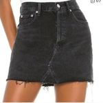 AGOLDE Quinn Black Denim Mini Skirt Photo 0
