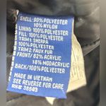 Mackintosh L Women's Fur Trim Hoodie Zip Snap Front Black Jacket Size L Photo 11