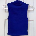 ZARA NWT Dark Blue Mock Neck Sleeveless Top Photo 1