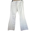 Abercrombie & Fitch Abercrombie Fitch Patch Pocket White Flare Jeans Women’s 8 Stretch Y2K Low Rise Photo 7