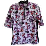 TAIL WOMENS WHITE LABEL ZIP POLO GOLF TENNIS PICKLEBALL SHIRT TOP M Floral Size M Photo 0