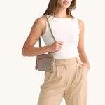 Hammitt  Nash Small Leather Crossbody Grey Natural/Brushed Gold Photo 1