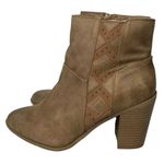 Fergalicious NEW  Fergie Garcia Faux Leather Brown Sand Ankle Boots Booties 11 Photo 8