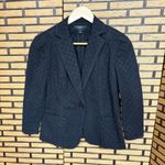 Ann Taylor Talbots Stretch Black Eyelet Blazer Size 2 Photo 0