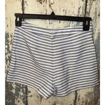 BCBGeneration  Women's White and Navy Striped Pleat Front shorts size 2 Photo 2