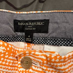 Banana Republic Hampton Fit Orange Patterned Women Shorts Photo 2