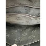 MC Black‎ Leather Patchwork Crossbody Bag Braided Trim Vintage Designer Black Photo 5