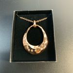 Avon 2013 sparkler pendant necklace rose gold tone 18” w/original box Photo 0