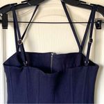 Cult Gaia  Katella Corset Top Zip Front Halter Navy Deep Lake 2 NWT Photo 6