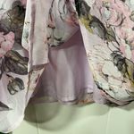 Leith Long Sleeve Floral Chiffon Dress Lavender Frost Medium Photo 6
