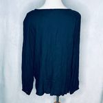 cj banks  Navy Embroidered Long Sleeve Plus Size Top New X Photo 1