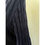 Vtg Womens preppy stripe Cable Knit Sweater XL academic nerd twee university Blue Photo 1