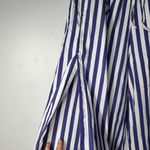 ONIA Chloe Striped Wide Leg Pants High Slit Photo 2