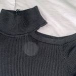 DKNY Black Cut Out Turtleneck Sweater Photo 1