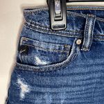 New Kancan for Maurices High Rise Ripped Button Fly 3.5” Short size 24 Blue Photo 3
