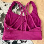 Lululemon  x SOULCYCLE Free to Be Serene Bra Longline In Ripened‎ Raspberry Sz 4 Photo 3