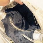 Juicy Couture  Designer Gold Metallic Leopard Traveler Crossbody Handbag Purse Photo 2