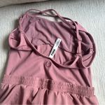PINK - Victoria's Secret PINK Ultimate Runsie Windsor Rose Pink Stretchy Romper Athleisure Size M Photo 4