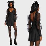 For Love & Lemons NWT Gabrielle Puff Sleeve Mini Dress size Medium Photo 1