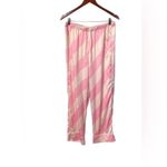 Victoria's Secret VICTORIA’S SECRET Pink Striped Satin Pajama Bottom Pants - XL Candy Cane Pattern Photo 1