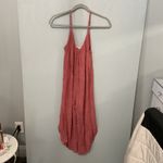 Audrey 3+1 Pink Gauze Crinkle Maxi Dress Spaghetti Strap Bohemian Resort Photo 3