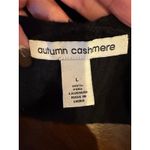 autumn cashmere Sweater Women Large Black Cashmere Rib Knit Tie Front Cardigan Photo 7