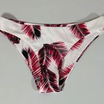 White Red Black Palm Tree Floral Bikini Bottoms Swimwear Bathing Suit Size S 🤍♥️ Photo 0
