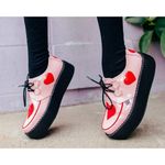 NWOT TUK pink heart creeper shoes size W 11/ M 9 Photo 1