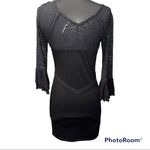 Free People  Black Crochet Dress Photo 4