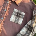 Papermoon button up sweatshirt Flannel Shacket Fall Size L Photo 2