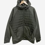 Reebok  olive green quilted full zip hooded jacket men's XL Photo 0