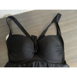 Torrid  Black Wireless Babydoll Tie-Front Tankini Size‎ Padded Bra Crossover 12 L Photo 4