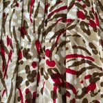 Calvin Klein  size M multi colored red/tan/white/brown pleated front tank top EUC Photo 5