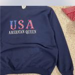 Navy USA American Queen Sweatshirt large Blue Photo 7