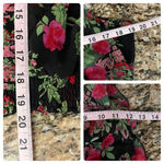 Suzy Shier  Black Rose Sheer Ruffle Blouse Women’s Small Flutter Sleeve Romantic Photo 5