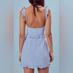 For Love & Lemons Periwinkle Sweetheart Heart Print Mini Dress Size L Large Photo 12