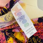 LuLaRoe Floral Julia Dress- Dark Purple with Multicolored Flowers- Size 2XL Photo 5