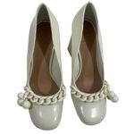Tory Burch NIB Ivory Addison Pump Box Calf Heels Women's Sz 5.5 Shoes NEW 44916 Photo 2