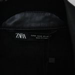 ZARA Faux Leather Long Sleeve Wrap Dress Photo 2