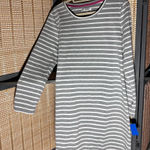 Kenar  Gray and White Striped "Sweatshirt" Dress Photo 0