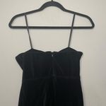 Parker Sarah Jessica  Bitten Velvet Suede Black Strapless Dress Photo 13