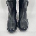 via spiga  Garnett Boots Size 6.5 Black Zipper Buckle Tall Leather Heeled Western Photo 4