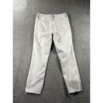 Athleta Jeans Women 8 Sculptek Low Rise Light Wash Denim Fringe Raw Hem Photo 1