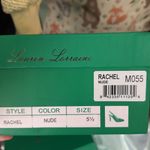 Lauren Lorraine  RACHEL NUDE Gold&Cream Beaded Slingback 4 Inch Heels Size 5.5 Photo 1