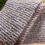Handmade  Lavender Knit Scarf Photo 3