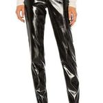 I am gia I.AM.GIA Nikole Faux Leather Pants Women XS Black Patent Shiny Slim Straight Photo 0