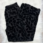 GRETCHEN SCOTT Luxe Leaf Velvet Palazzo Pants Womens XS Holiday Party Chic Event Black Photo 2